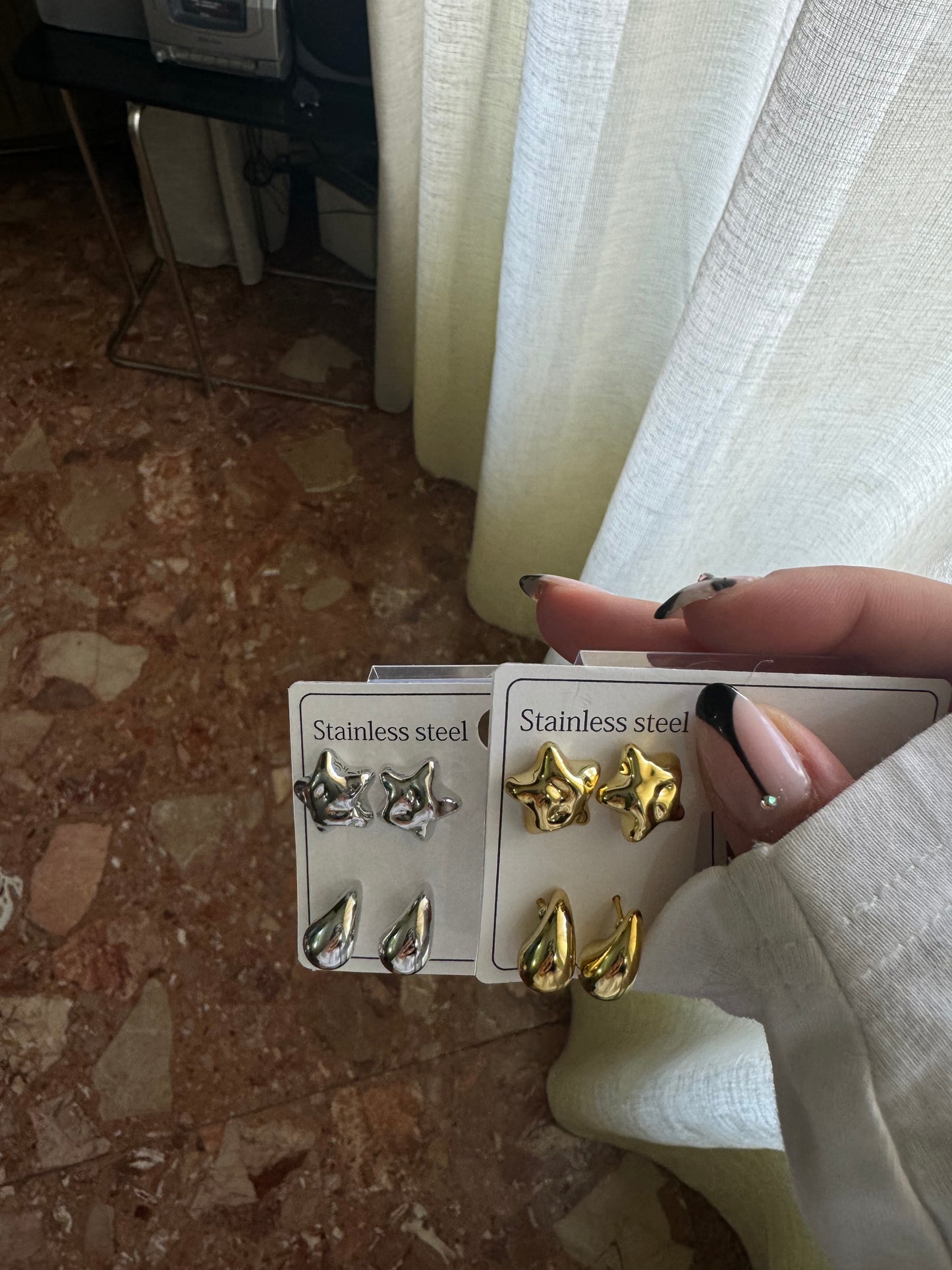 Duo orecchini star&drops