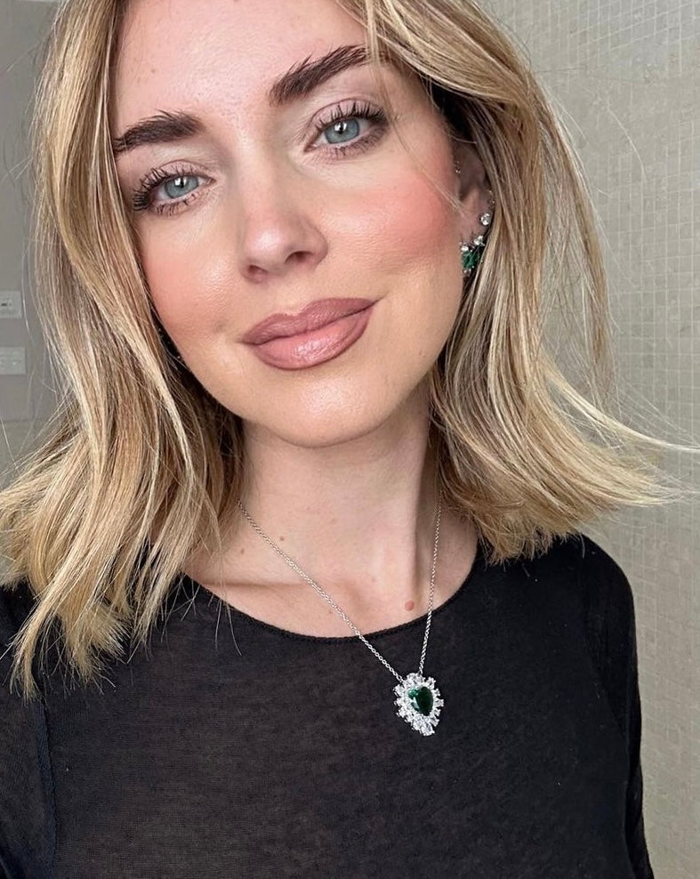 Collana diamantini verde