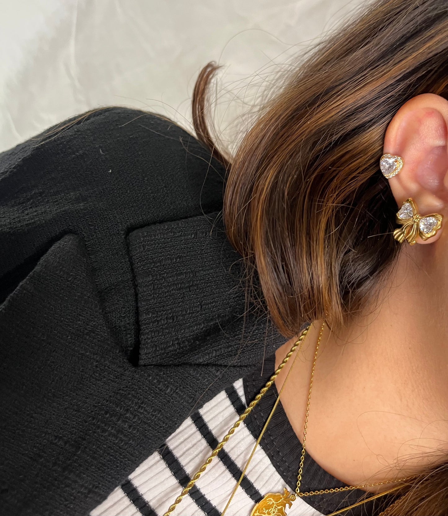 Collana e orecchini fiocco