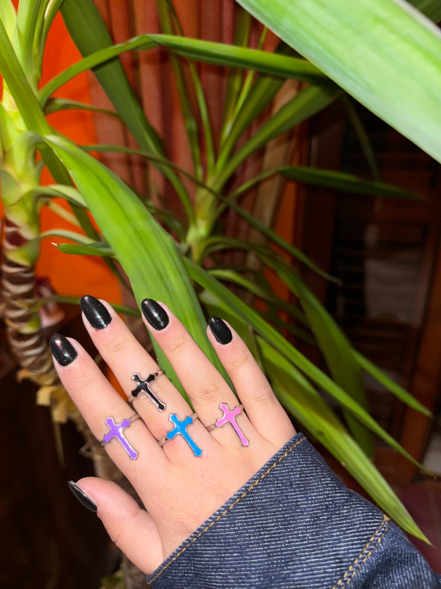 Anello croce rainbow