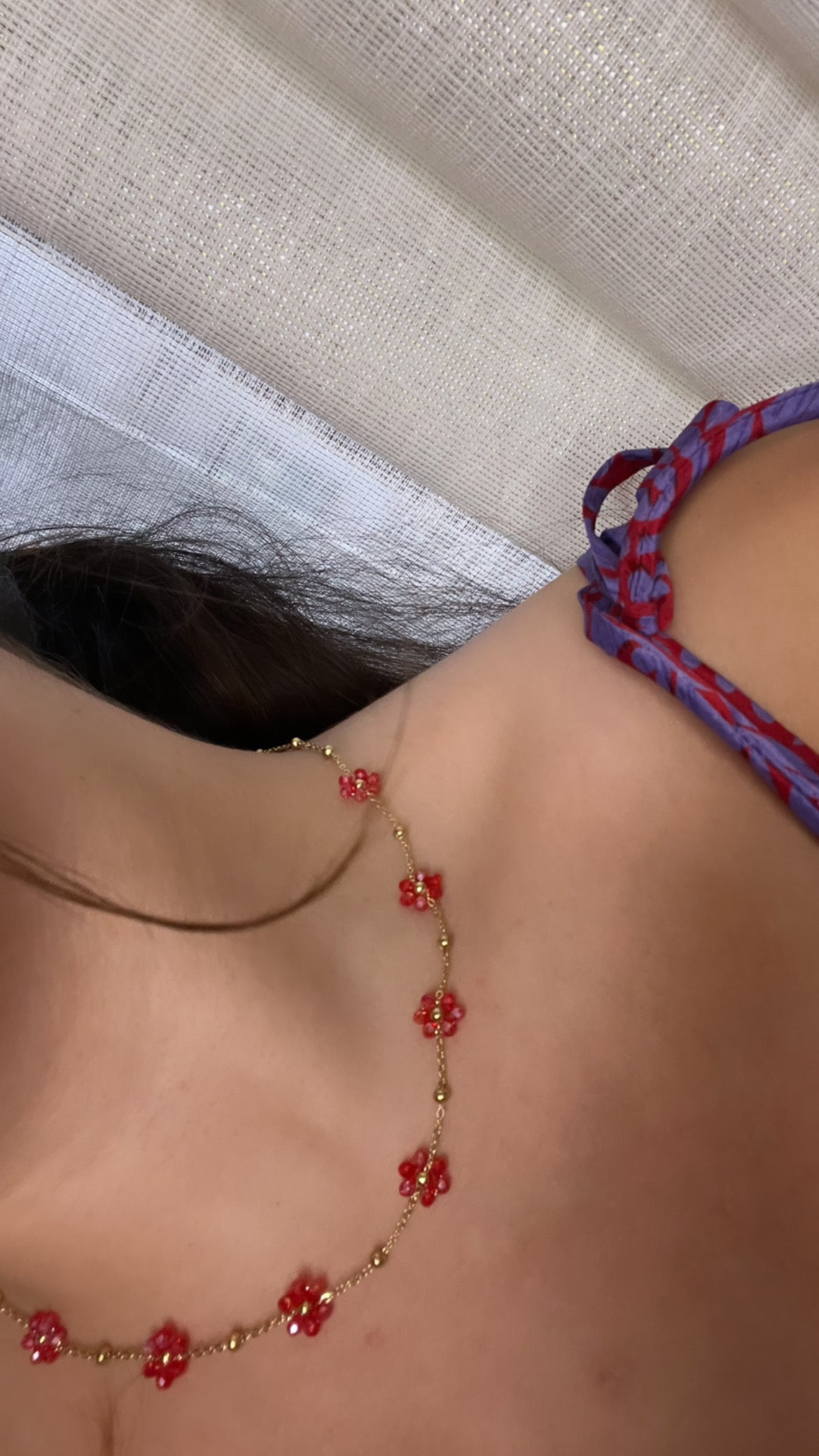 collana Flores rossa