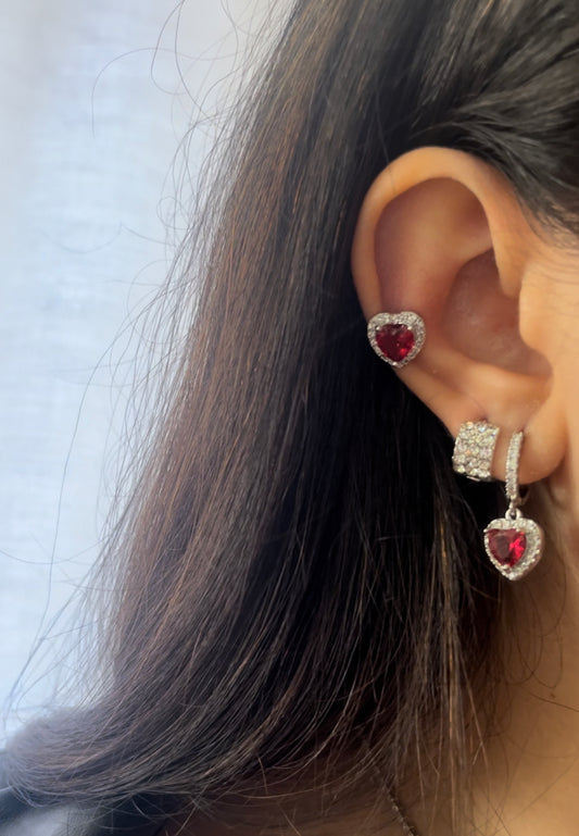 Orecchini diamantini fucsia