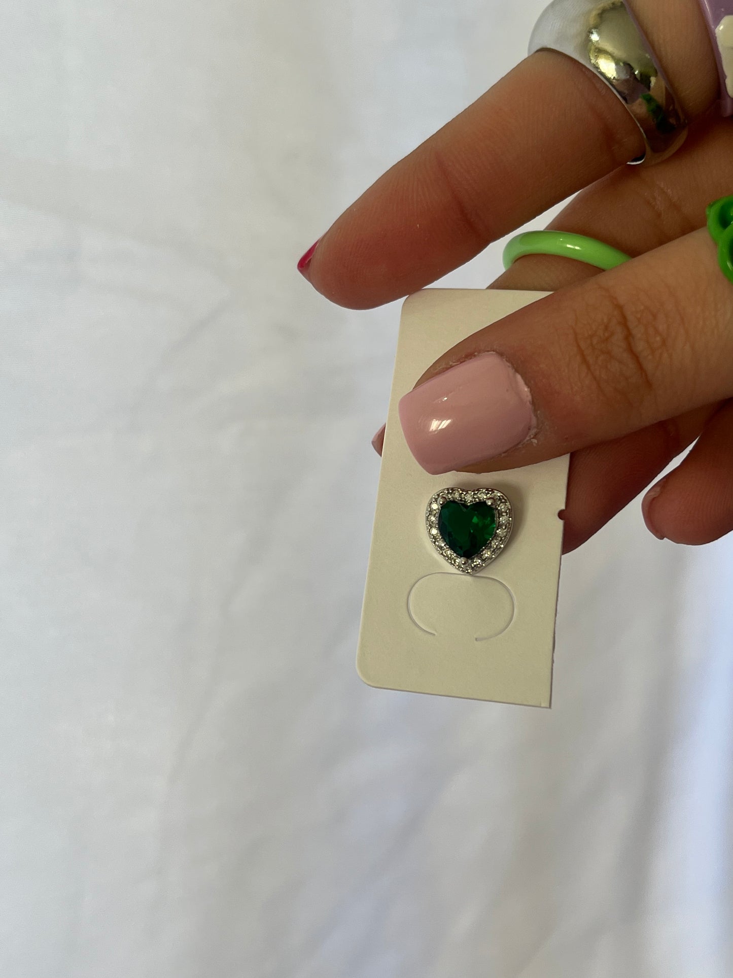 Orecchini diamantini verde