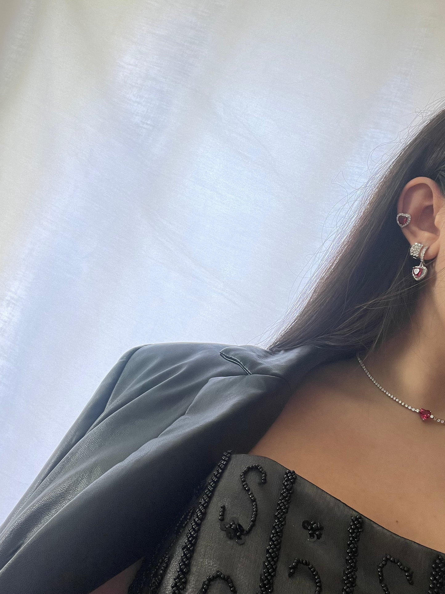 Orecchini diamantini fucsia