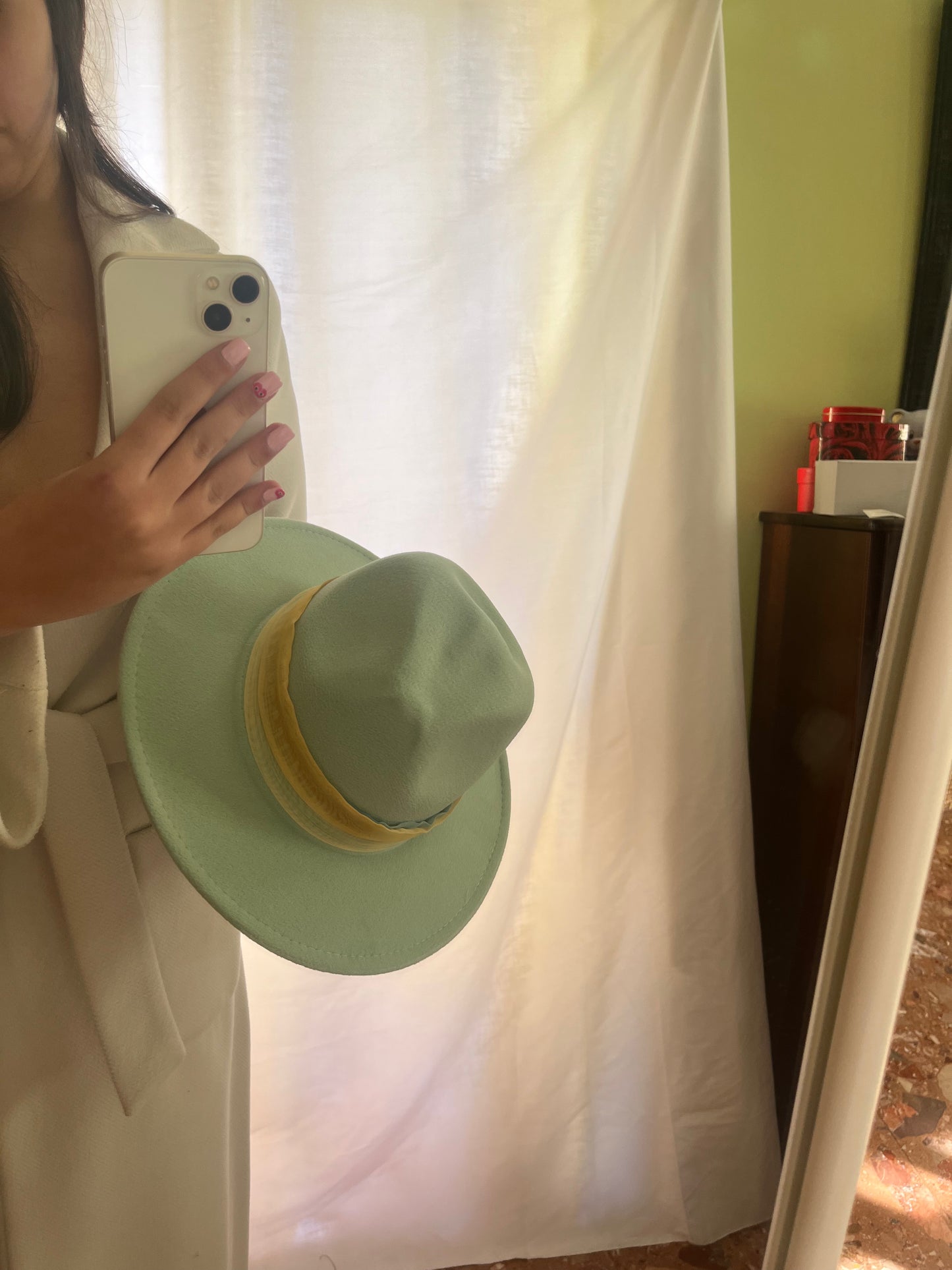 Cappello fedora acqua marina