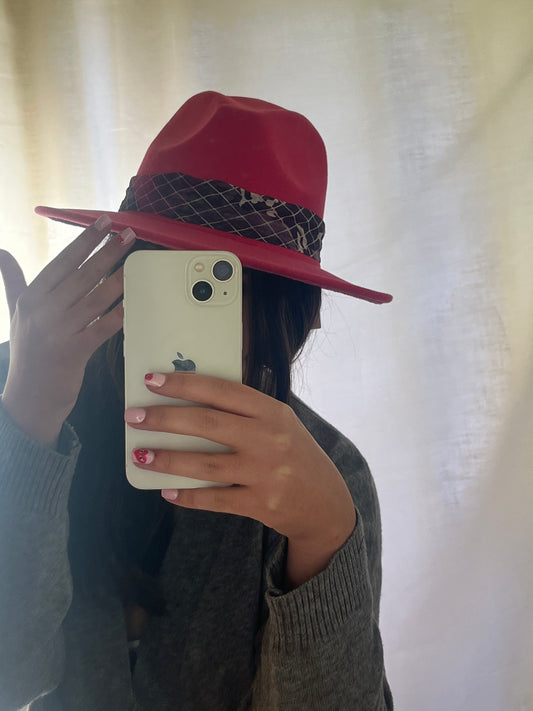 Cappello fedora fucsia