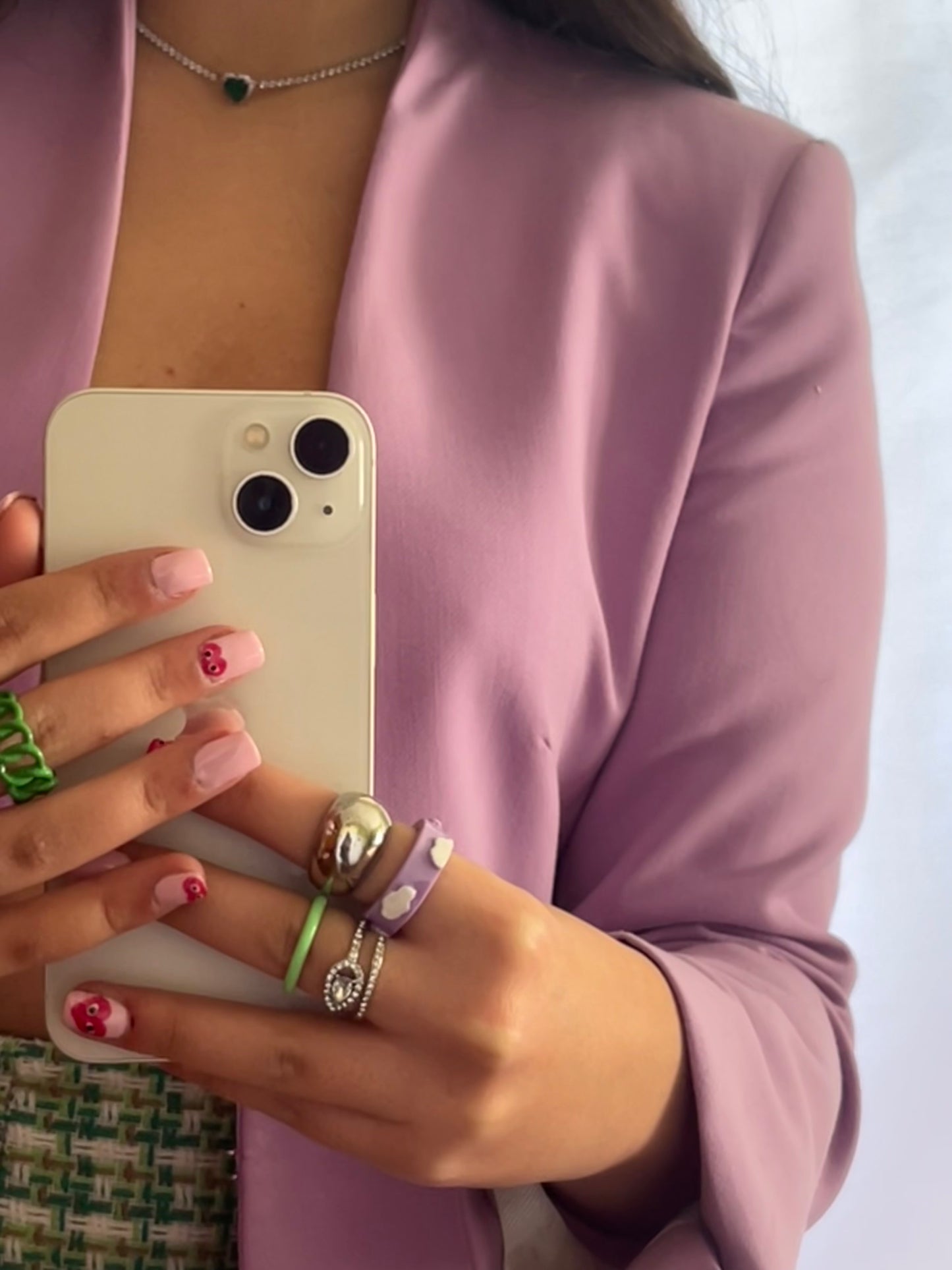 Collana diamantini verde