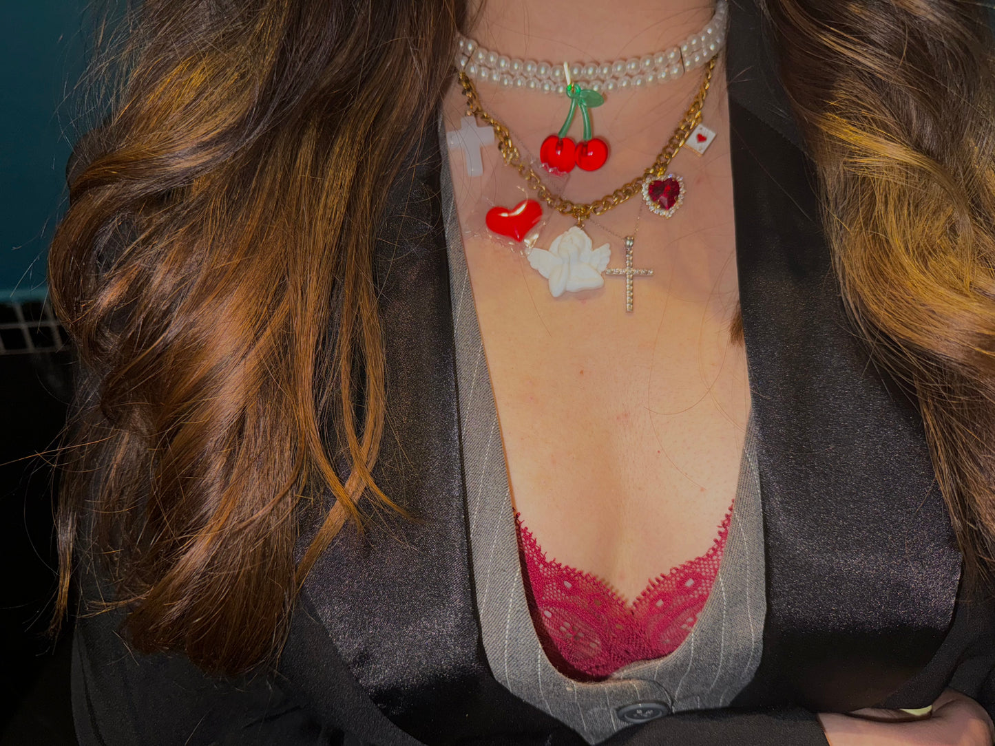 Choker Cherry pearl