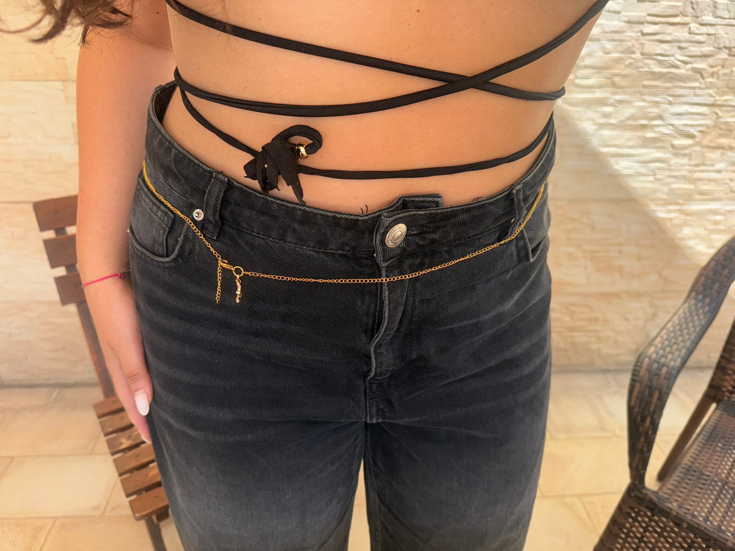 Body chain luna acciaio inossidabile
