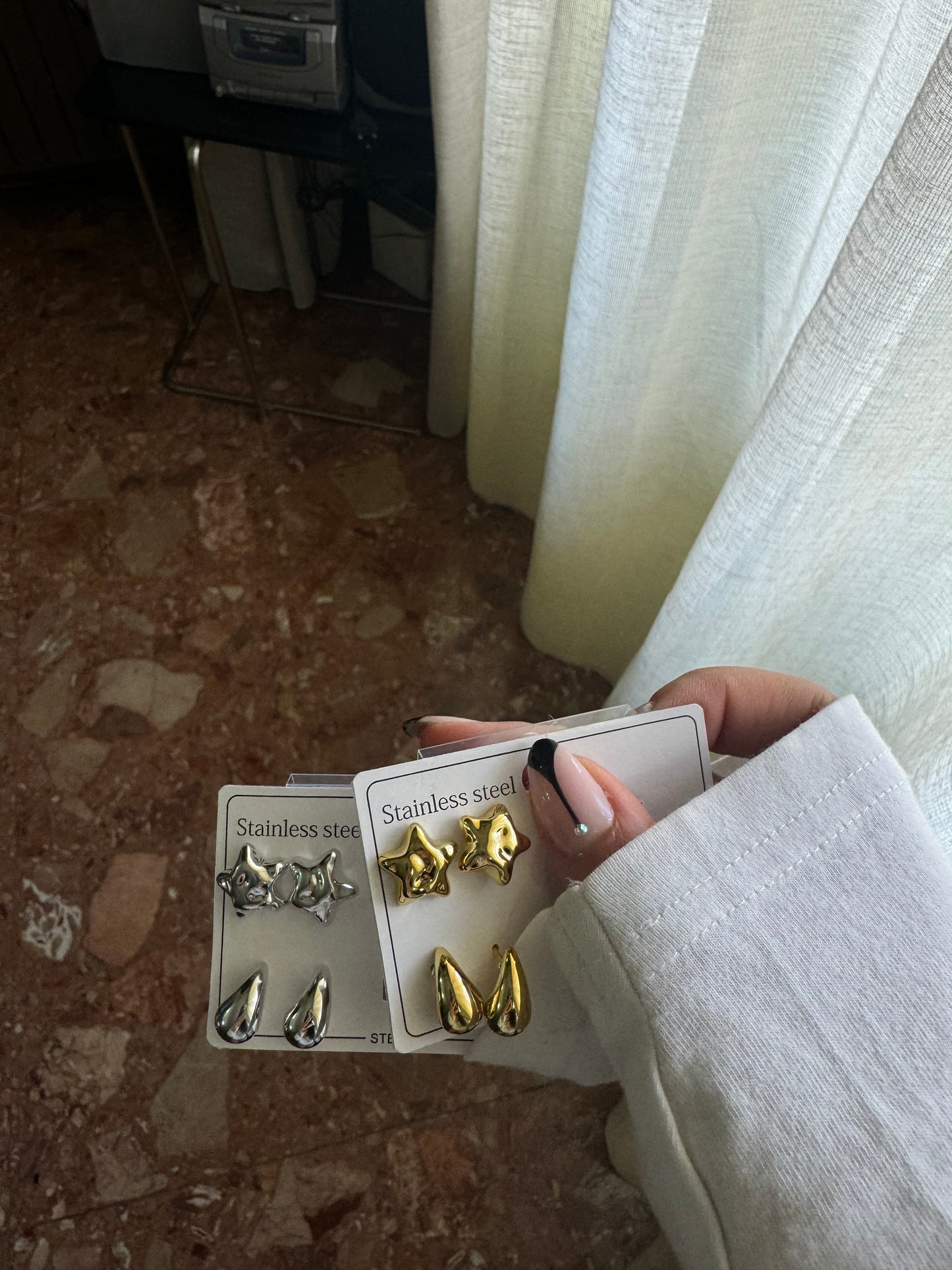 Duo orecchini star&drops