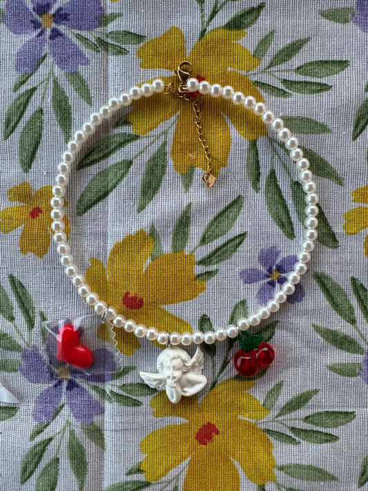 Choker Perle Angel handmade