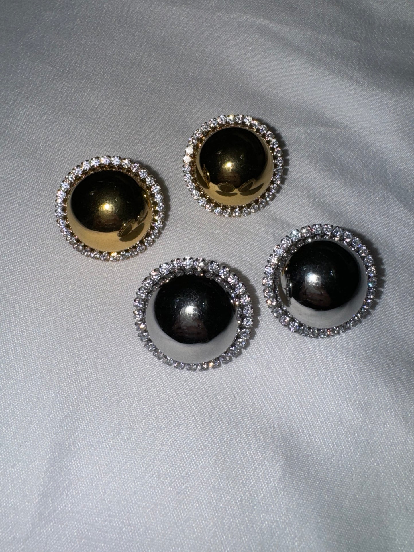 Orecchini Bottone e brillanti
