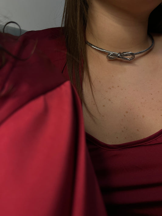 Choker fiocchetto