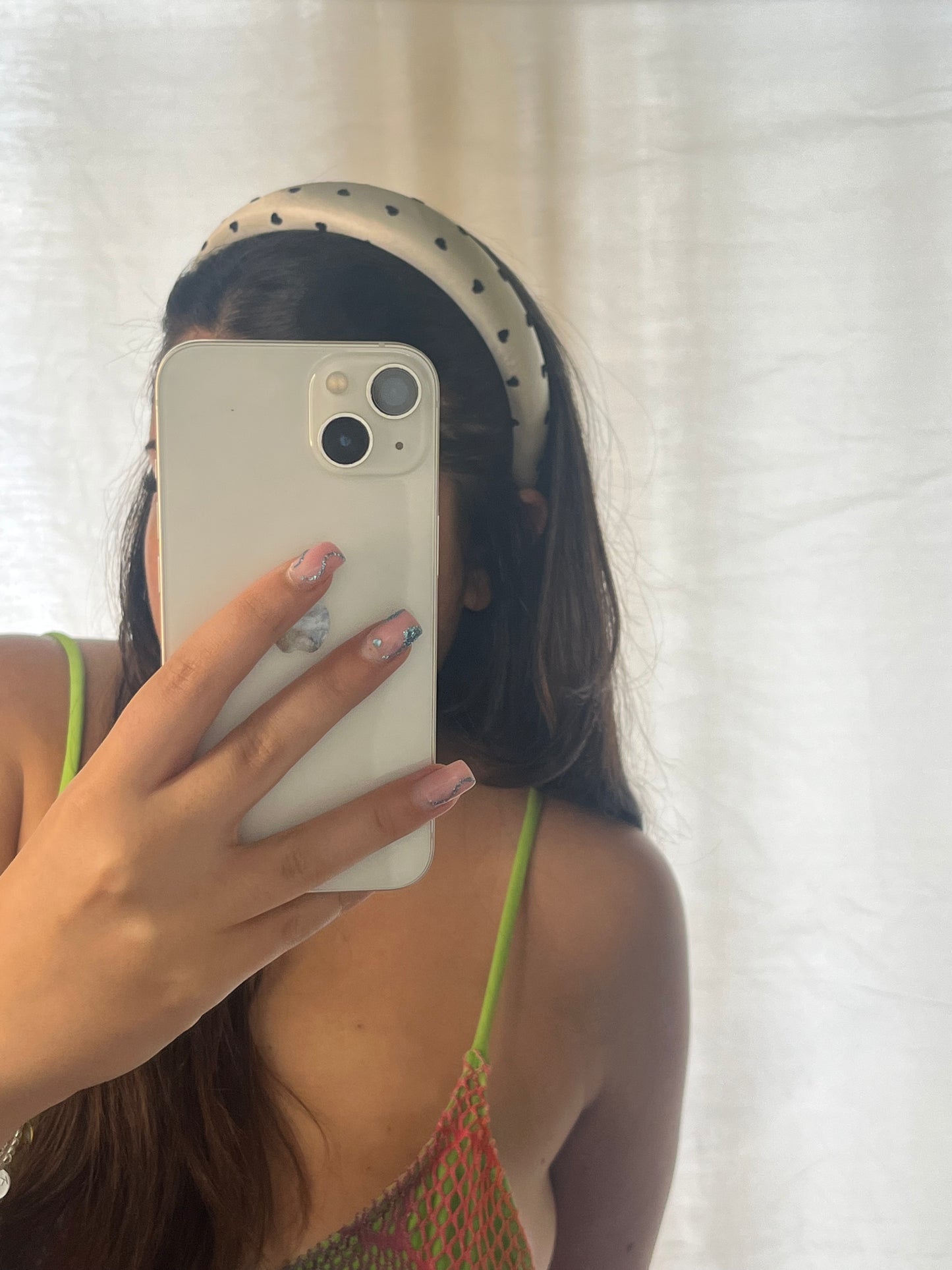 Cerchietto cuori a pois