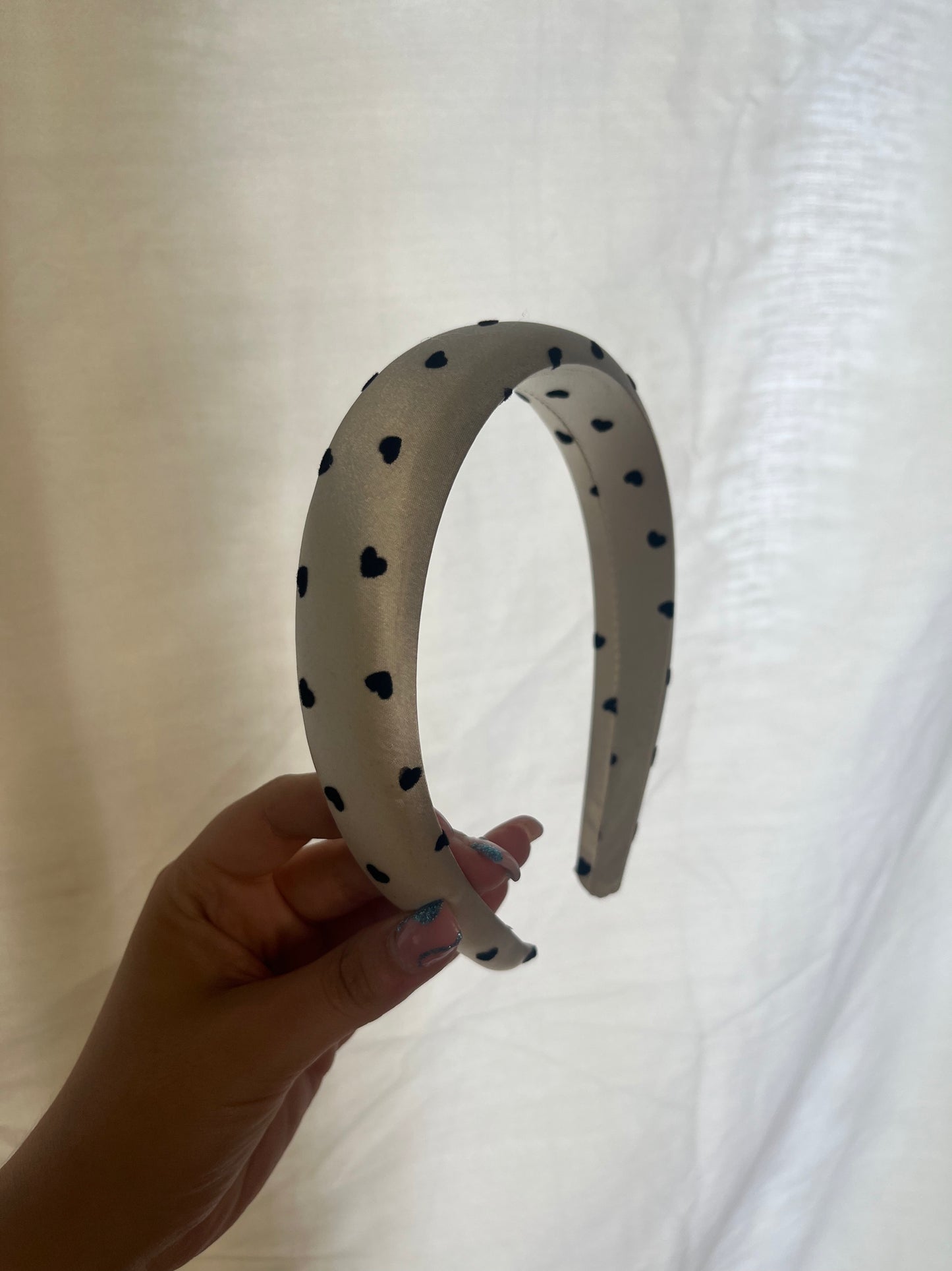 Cerchietto cuori a pois