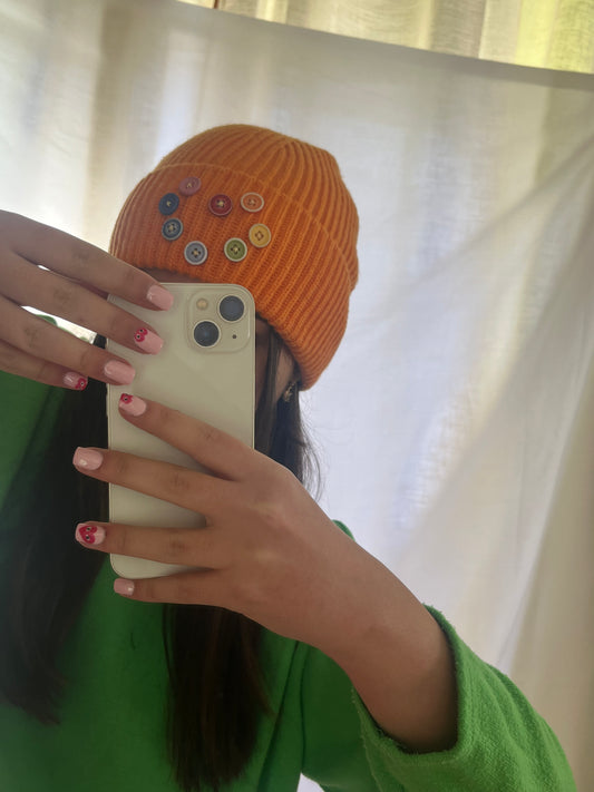 Berretto arancione handmade