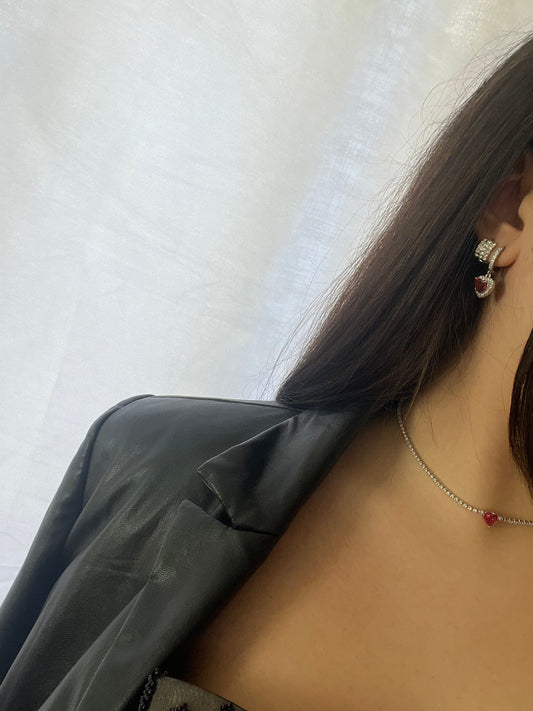 Collana diamantini fucsia