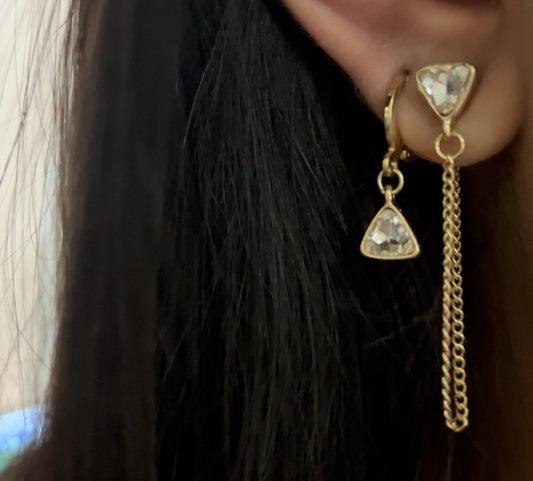 Orecchini dorati “triangle”