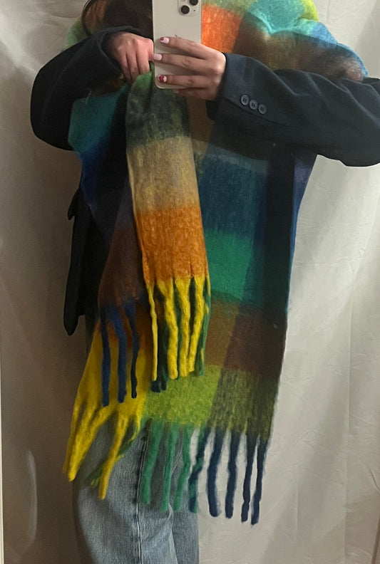 Sciarpone multicolore “blu”